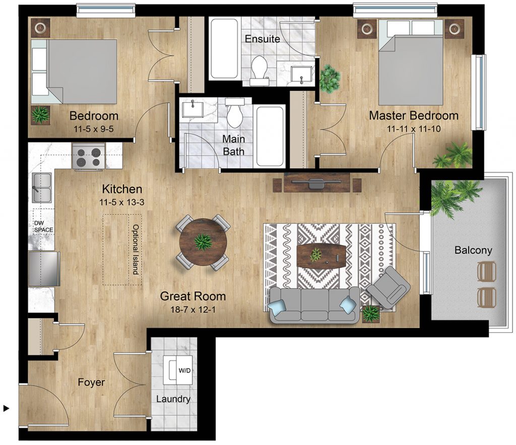 Gainsborough - Floorplan Rendering - Orchard Design